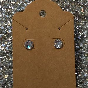 Swarovski flat back crystal earrings.
